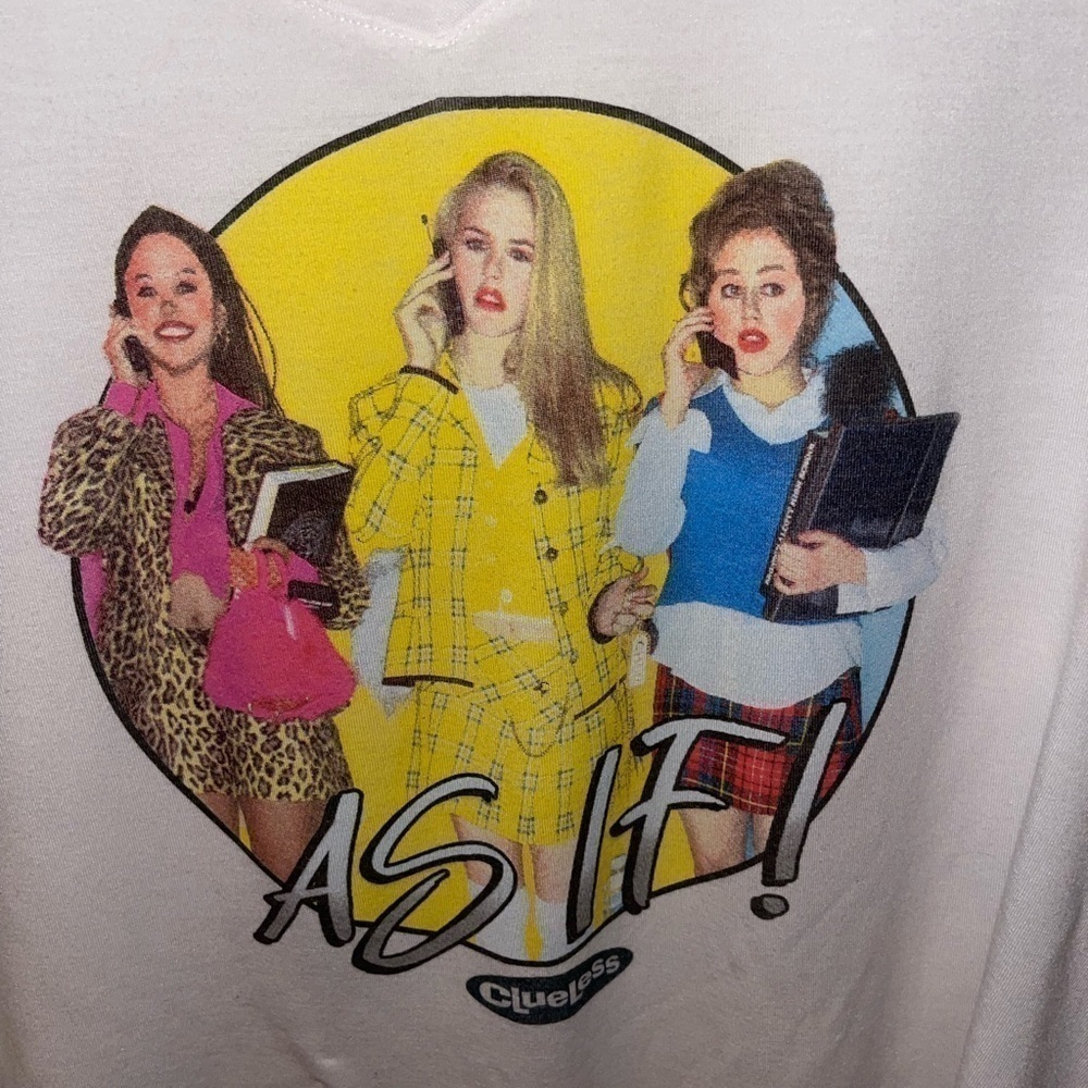 Clueless Super Cute  "As If" V-Neck T-Shirt - Picture 2 of 6